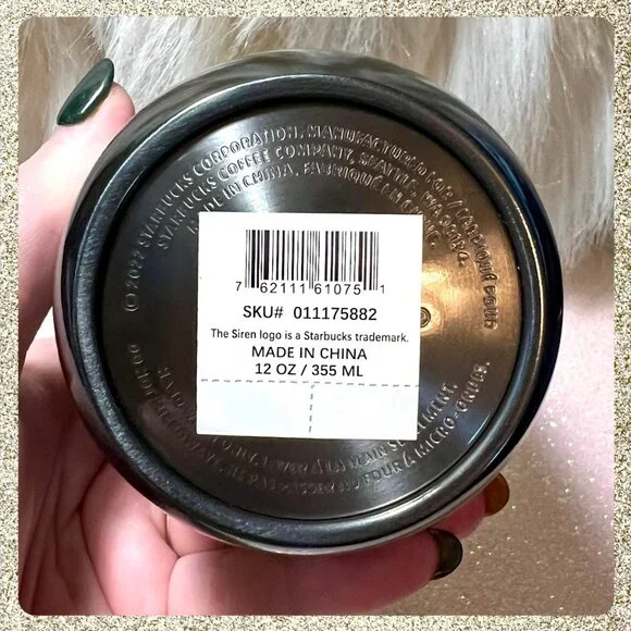 🌟🖤 NWT 2026 Starbucks High-Shine Gunmetal/Pewter SS 12oz Tumbler w/ Lid - Picture 7 of 7